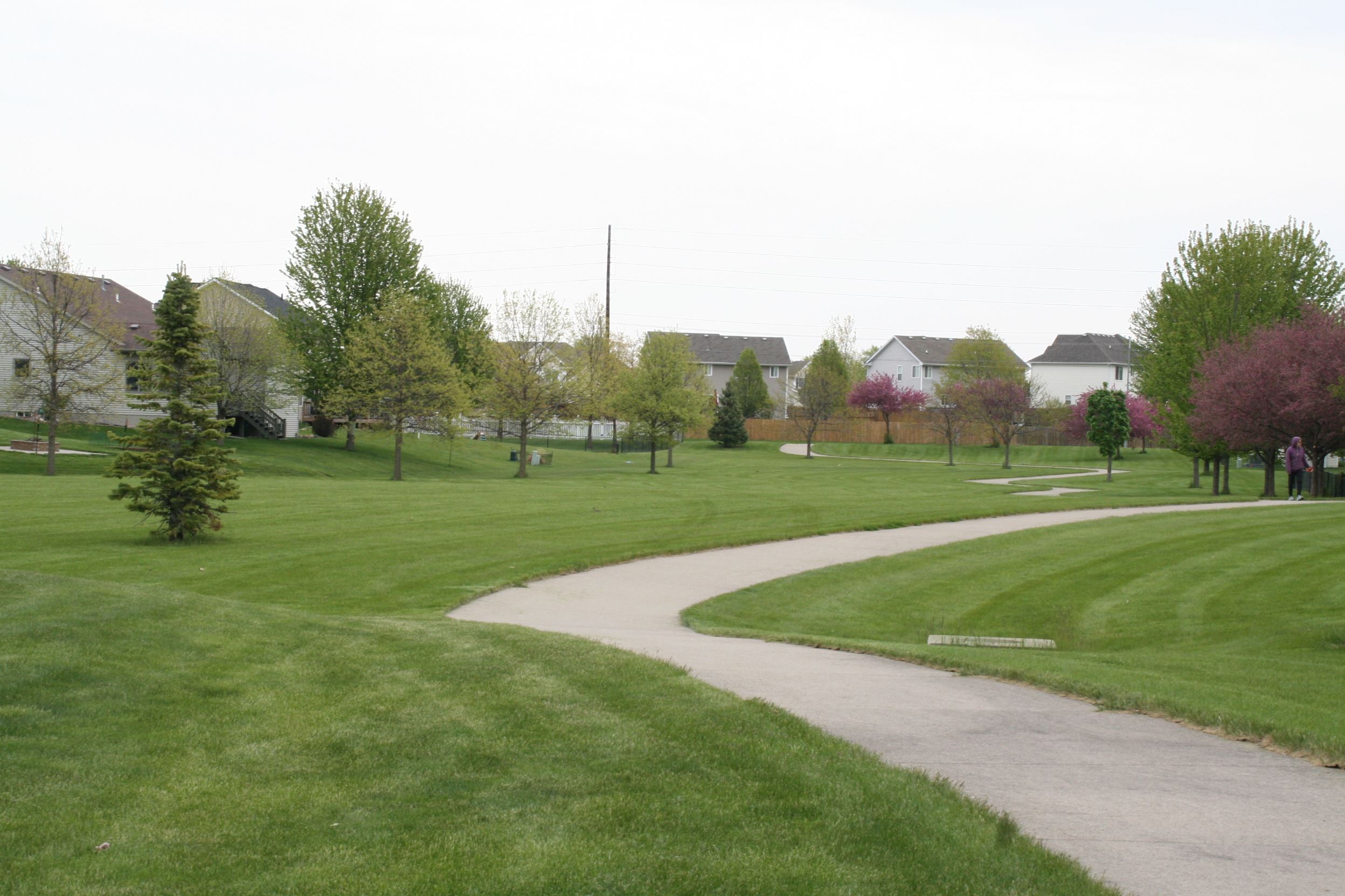 Ashland Meadows Park walking path and green space